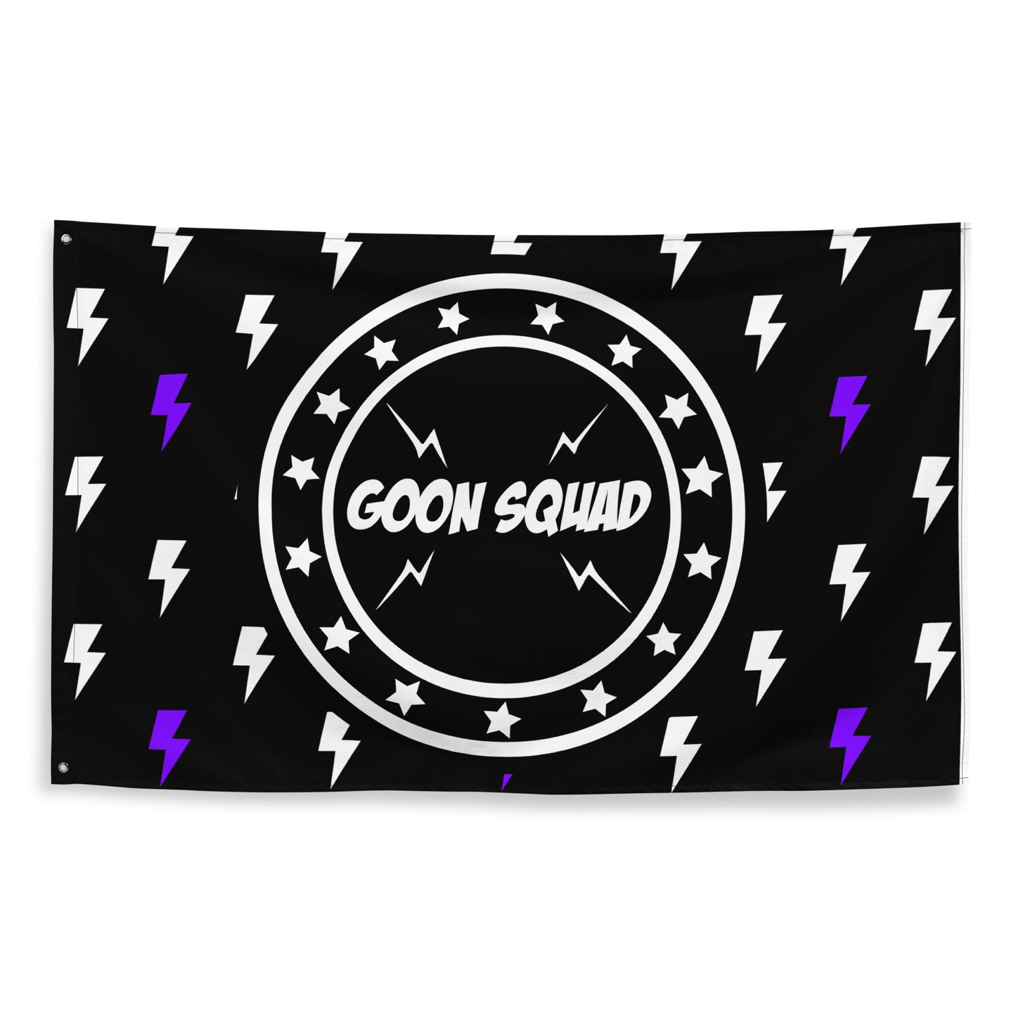 GOON SQUAD - Purple Lightning Bolt Flag